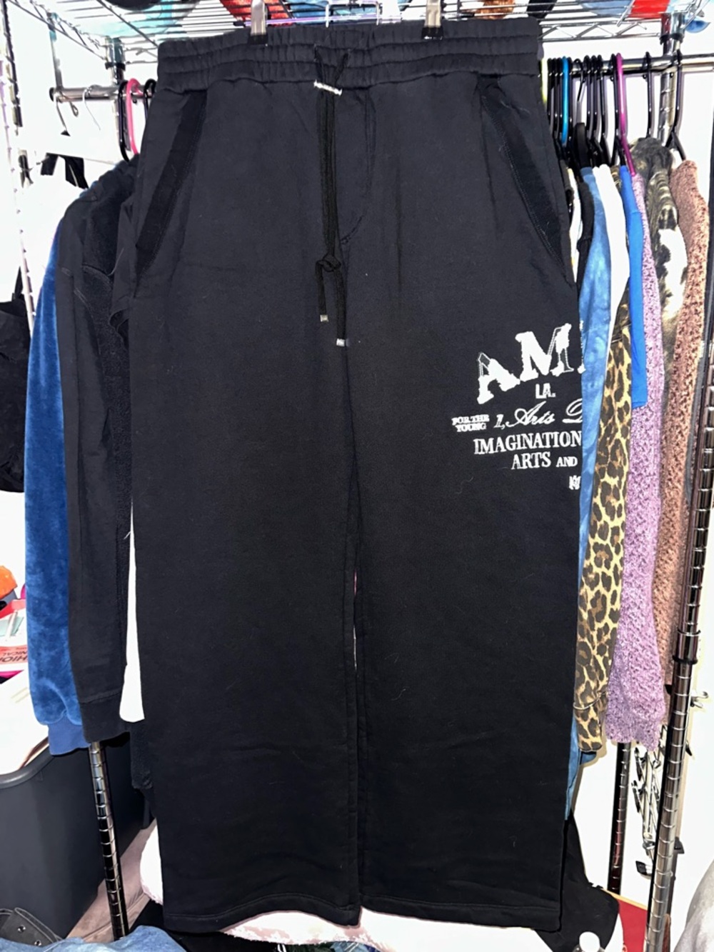 AMIRI Black Joggers with Patch Embroidery